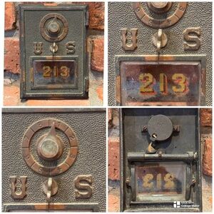 Authentic vintage US Post Office box door